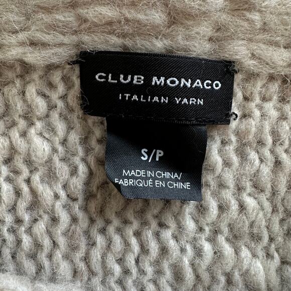 Club Monaco Alpaca Wool Sweater Small Cream Tan - Picture 7 of 10